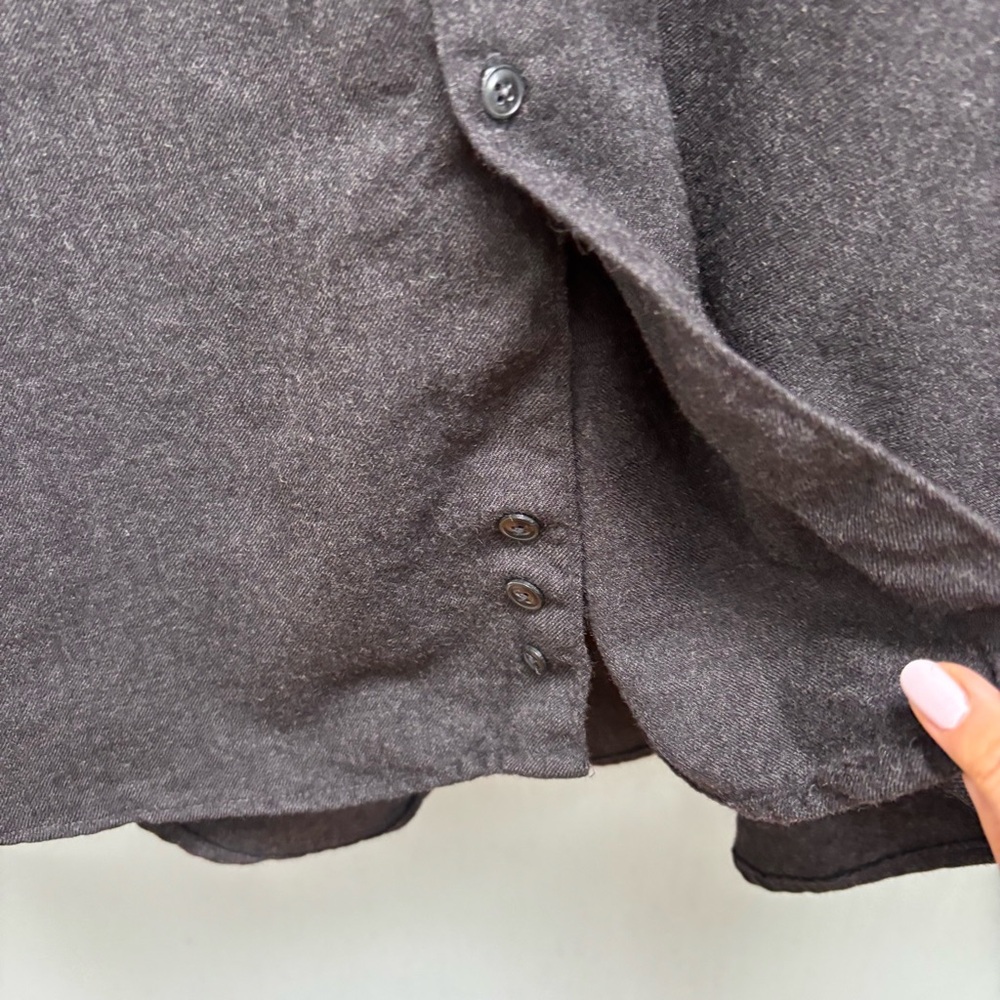 Pendleton Virgin Wool Dark Gray Button-Up Shirt L - image 4